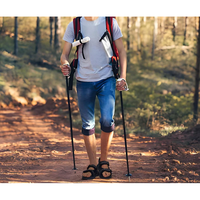 Чоловічі сандалії ONCAI Wandersandalen: сітка, літо, пляж, водний спорт, трекінг, регульовані ремінці (49 EU, блакитний)