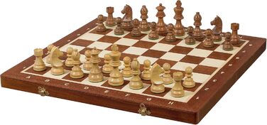 Шахи Sunrise Deutsches Staunton Goldturnier №5, німецькі фігури 3,5'' з акації, відповідність FIDE, подвійне обважнення