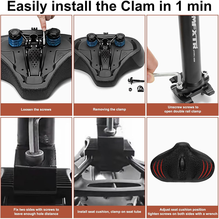 Комфортний велосипедний сідло Oversize для чоловіків та жінок, широке без носа, водонепроникне з memory foam, підходить для Peloton, фітнесу, електровелосипедів, міських велосипедів. Ширина: 37 см