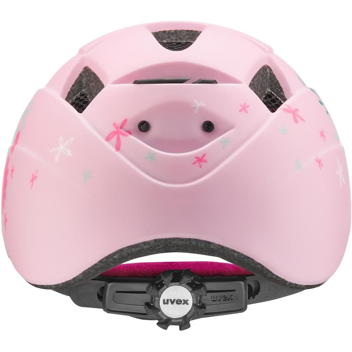 Дитячий велосипедний шолом Uvex Kid 2 CC, рожевий єдиноріг, матовий, розмір 46-52 см, з можливістю LED-підсвітки, легкий, регульований