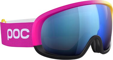 Гірськолижна маска POC Fovea Mid Clarity Comp Speedy Gradient/Чорна/Синя лінза — преміум окуляри для лиж та сноуборду з високою чіткістю огляду, для інтенсивних змагань