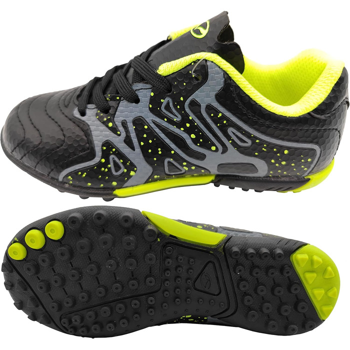 Дитячі футбольні бутси для тренувань на твердих поверхнях. Легкі футбольні кросівки для хлопчиків та дівчаток, розмір 30-40 (40 EU), чорний колір