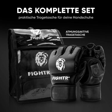 Професійні MMA рукавички Fightr для греплінгу, спарингу, кікбоксингу, муай-тай, боксу, тренувань на мішку, унісекс, з сумкою для перенесення