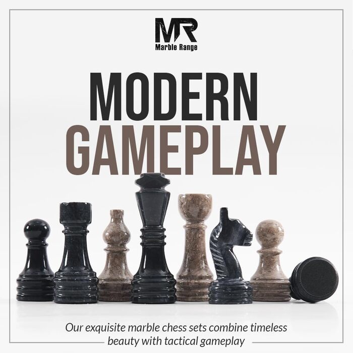 Шаховий набір з мармуру для дорослих, ручної роботи, чорний та океанічний, 32 фігури, 2 додаткові королеви, коробка для зберігання, розкішна подорожна гра, елегантний подарунок для дому