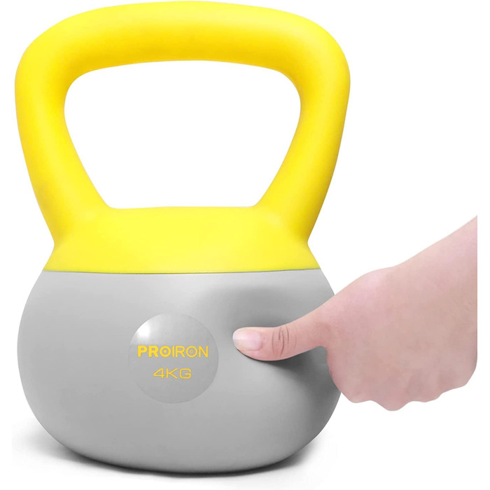 Гиря PROIRON Soft 2-10 кг, м'яка, для дому, для початківців, безпечна для підлоги