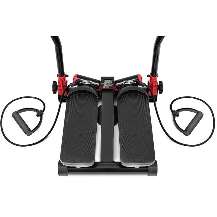 Степпер Hop-Sport HS-45S Slim для дому, червоний, з тренувальним комп'ютером, up-down-side, кардіотренажер для всього тіла