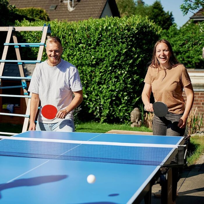 Набір для настільного тенісу з регульованою ручкою та сіткою, ідеальний для гри в приміщенні та на вулиці, а також для тренувань