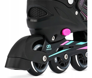 Роликові ковзани 3в1 Croxer Optima, регульовані, Mint/Pink, розмір 35-38