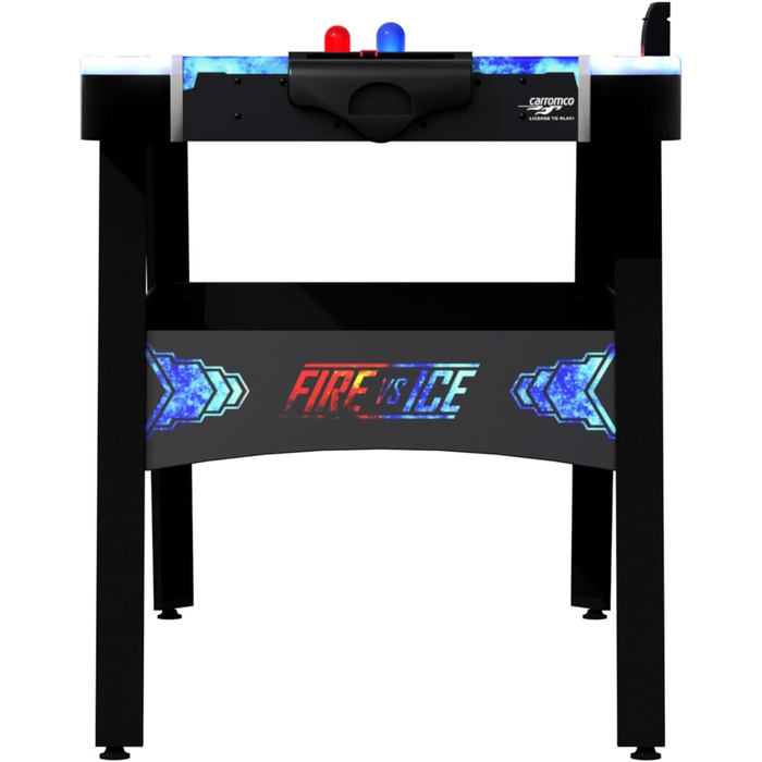 Airhockey Carromco Fire & Ice: Ігровий стіл з LED-підсвічуванням та електронним підрахунком очок
