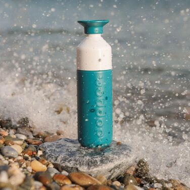 Термос-фляга Dopper Insulated 580 мл Green Lagoon – подвійні стінки, з нержавіючої сталі, герметична, зберігає 24 год холод, 9 годин тепло – термочашка для води, чаю, кави