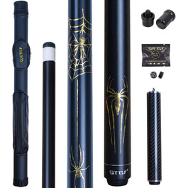 Більярдний кий CUEELF Spider Profi: якісний кий з чохлом, 21 oz, жовтий