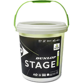 Тенісний м'яч Dunlop Stage 1 Green - для дітей та початківців, велике поле, 60 м'ячів