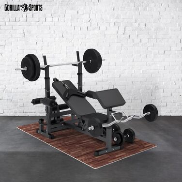 GORILLA SPORTS® Захисні мати EVA, 6 шт, 60x60x1,2 см, антиковзні, для підлоги, спортзалу, фітнесу, вибір кольору