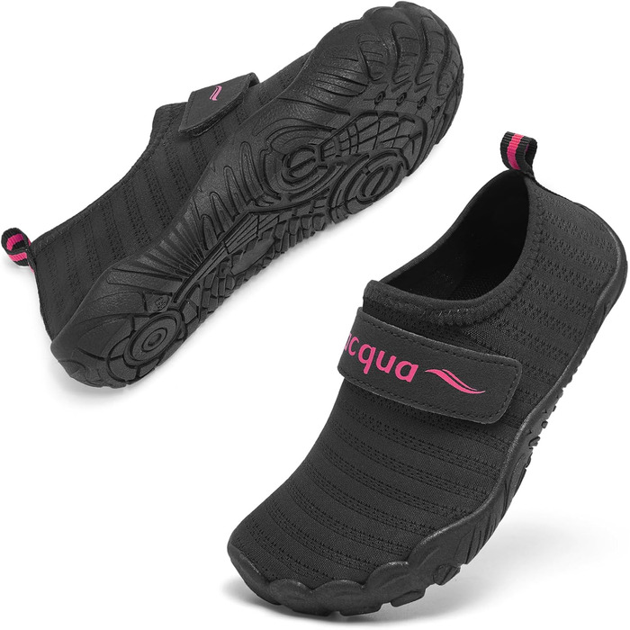 Дитячі шкарпетки-мокасини Raqua для плавання та водних розваг, чорно-рожеві, 31 EU