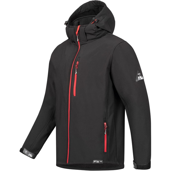 Чоловіча куртка софтшелл Rock Creek Outdoor H-168, чорна, розмір S