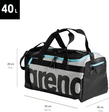 Унісекс спортивна сумка Arena Spiky III Duffle 40 л, сіро-синя