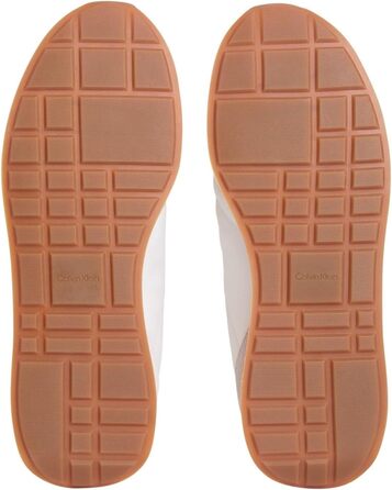 Чоловічі кросівки Calvin Klein Runner Retro Mix з логотипом, бежеві (Beige Marshmallow White Orange), розмір 41 EU