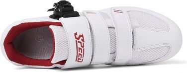 Велосипедні черевики Mountain для чоловіків та жінок, MTB, SPD, для гірського велосипеда з пряжкою, зелені (43 EU, C білий/червоний)