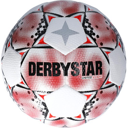 Дитячий футбольний м'яч Derbystar United S-Light 290г, розмір 5, біло-червоний-чорний