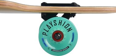 Лонгборд PLAYSHION 39 дюймів, Drop-Through, ABEC-9, для фрірайду та круїзингу, чорний