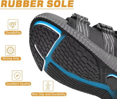 Чоловічі трекінгові сандалі KuaiLu: зручні ортопедичні сандалі для піших прогулянок та активного відпочинку (48 EU, чорний)