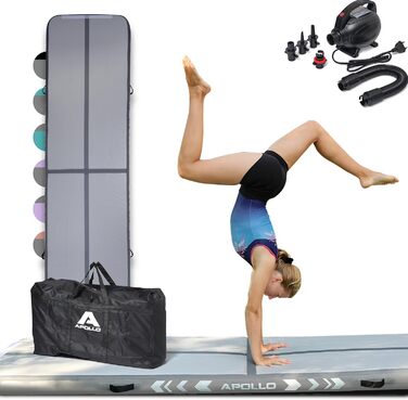 Apollo Air Mat Pro – надувний гімнастичний мат для дорослих і дітей, для дому та вулиці, довжина 3м/4м, повітряна акробатична доріжка