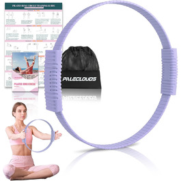 Набір для пілатесу: кільце, стрічки, міні-м'яч, постер та сумка. Набір для тренування корпусу для жінок (фіолетовий)