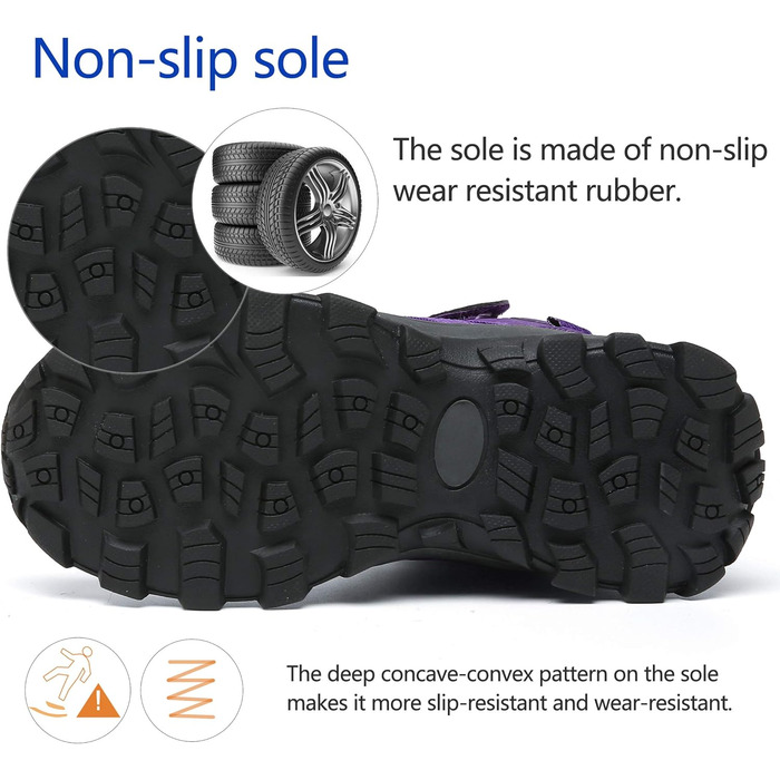 Зимові черевики для дітей: тепла водонепроникна модель для сноубордингу та трекінгу, з клямками (29 EU, фіолетовий)