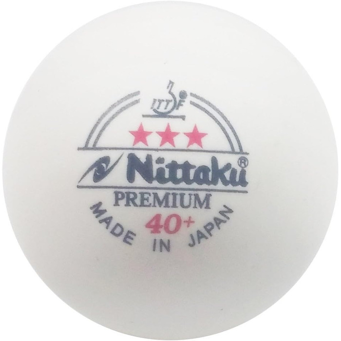 NITTAKU 3-зіркові преміум м'ячі для настільного тенісу 40+ 12 шт.