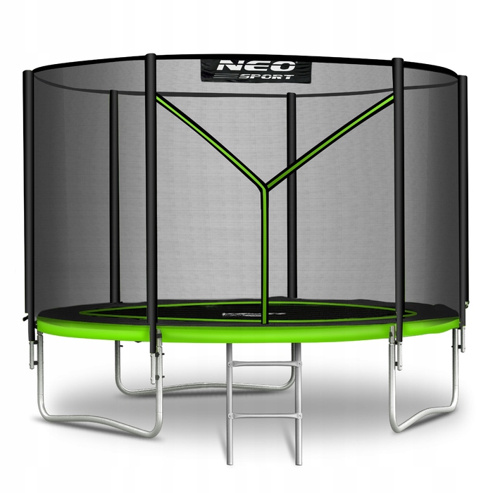 Садовий батут Neo-Sport 6ft/183см із зовнішньою сіткою та драбиною