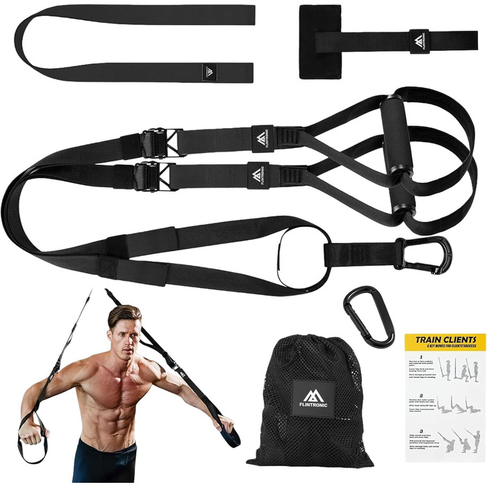Шлінготренер Flintronic: Комплект для тренувань всього тіла вдома (Чорний)