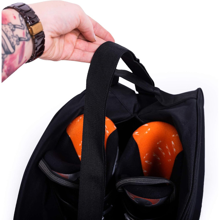 Набір для перевезення лиж та черевиків Skitasche: водонепроникний мішок для лиж до 175 см та сумка для черевиків | Чорний