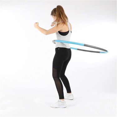 Спортивний хулахуп Sport-Tec 100 см, 1,5 кг, для фітнесу та схуднення, з мірною стрічкою, синій