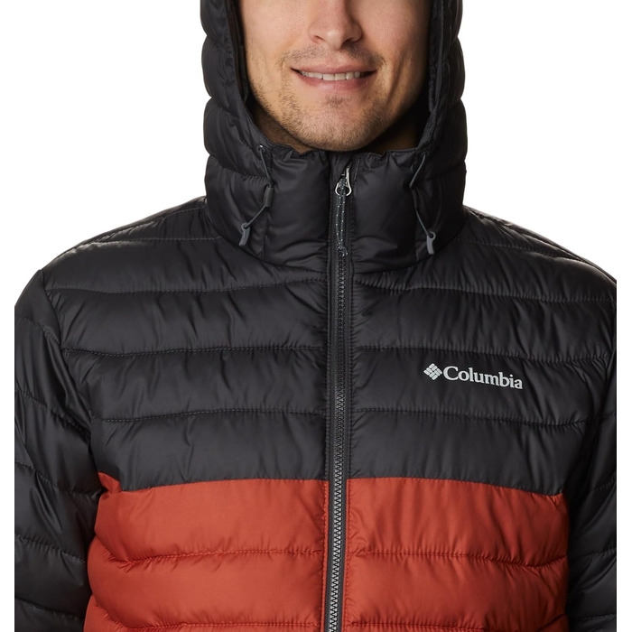 Чоловіча куртка Columbia Powder Lite з капюшоном, колір Warp Red Tiburón, розмір XL