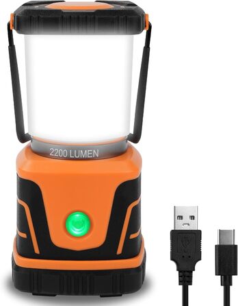 Ліхтар кемпінговий LED Flintronic 2200 Люмен, 6000mAh, 4 режими, димування, IP54, для кемпінгу, надзвичайних ситуацій, оранжевий