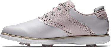 Жіночі гольф-туфлі FootJoy Tradition, білий, темно-синій, фіолетовий (41.5 EU, світло-сірий, рожевий)
