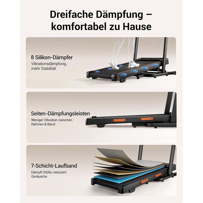 Бігова доріжка LONTEK Walking Pad з нахилом 40%, компактна доріжка для дому, швидкість до 10 км/год, чорна