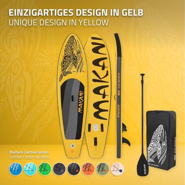 Надувна SUP-дошка ECD Germany 305–380 см, до 150 кг, комплект із веслом і сидінням для каяка