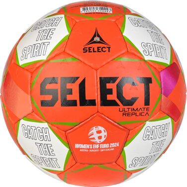 Гандбольний м'яч Select Replica EHF Euro Women V24, розмір 1, помаранчево-білий