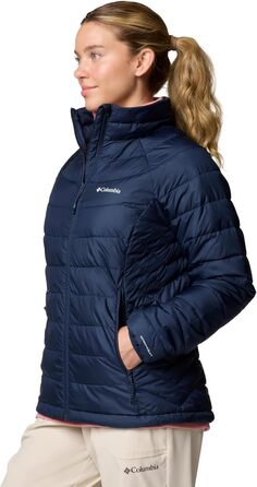 Жіноча утеплена куртка Columbia Powder Lite II Full Zip, темно-синя, розмір XXL