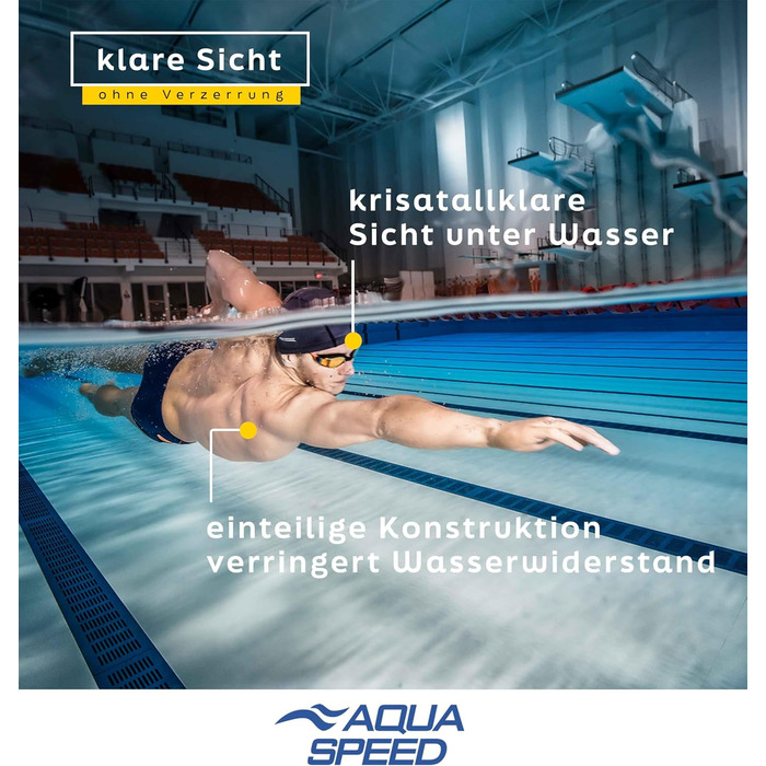Окуляри для плавання Aqua Speed Riptide 10 для дорослих, дзеркальні, антифог, UV-захист, силіконова стрічка, ультрашвидке кріплення, мікрофіброва серветка, сині