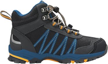Дитячі трекінгові черевики Trolltunga Hiker Mid від Trollkids, 29 EU, чорно-сталево-блакитні