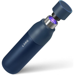 LARQ Bottle PureVis 500 мл – самочищувальна ізольована пляшка з нержавіючої сталі з UV-очищенням води, преміальний дизайн, для подорожей, багаторазова, синя
