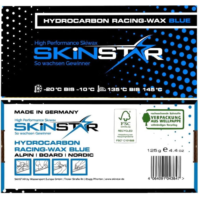 Набір для догляду за лижами SkinStar Starter Set Alpin Classic, 12 предметів