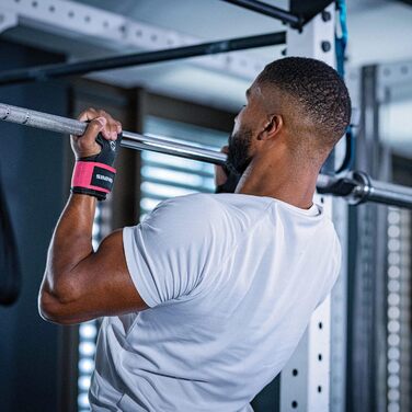 Набір для тренувань з обтяженнями INOVATI: ручки для підйому штанги, Grip Pad для фітнесу та бодібілдингу (рожевий, S)