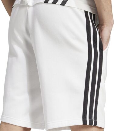 Чоловічі повсякденні шорти adidas Essentias French Terry 3-Stripes, білі з чорними смугами, розмір XL