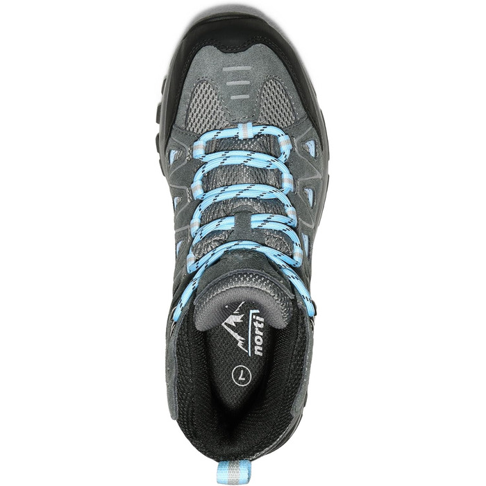 Черевики для трекінгу та хайкінгу NORTIV 8 Adventurer для жінок - дихаючі, зручні (41.5 EU, широка колодка, сірий, блакитний)