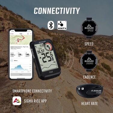 Велокомп'ютер SIGMA ROX 4.0 Endurance з GPS, 40 годин роботи, 30 функцій, сумісність з E-Bike, ANT+, BLE, бездротовий, захист IPX7, монтаж без інструментів, зарядка USB-C