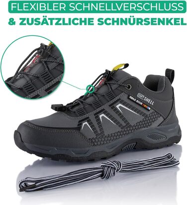 Черевики для трекінгу та трейлраннінгу Softshell для жінок та чоловіків, сірі (44 EU)