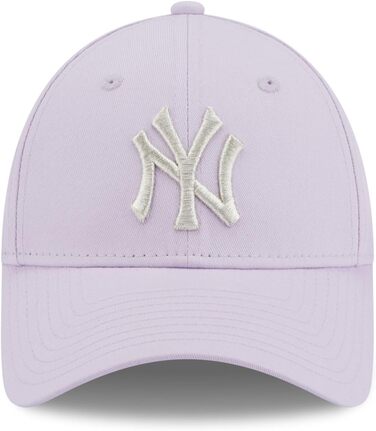 Шапка New Era New York Yankees жіноча з помпоном, колір фіолетовий